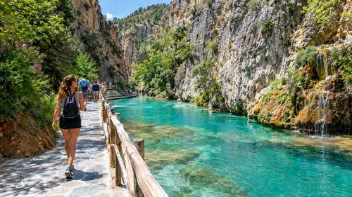 Walk Down the Paved Gorge Path